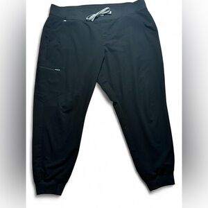FIGS Technical Collection Jogger Scrub Pants Black XXL Petite